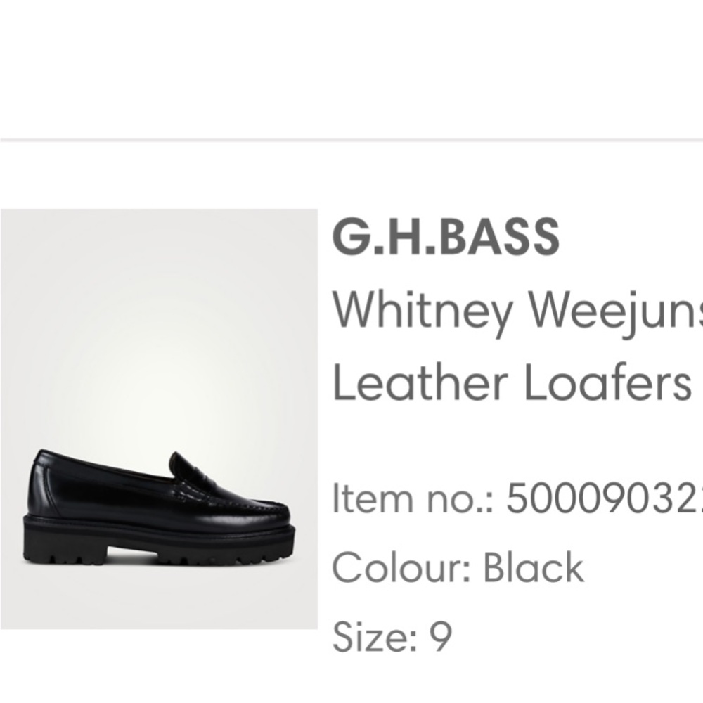 G.H. Bass & Co. Black Leather Loafers